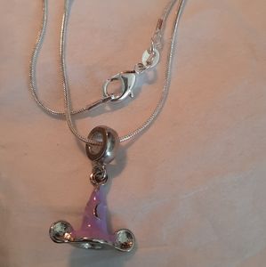 Disney Silver Purple Charm Necklace
